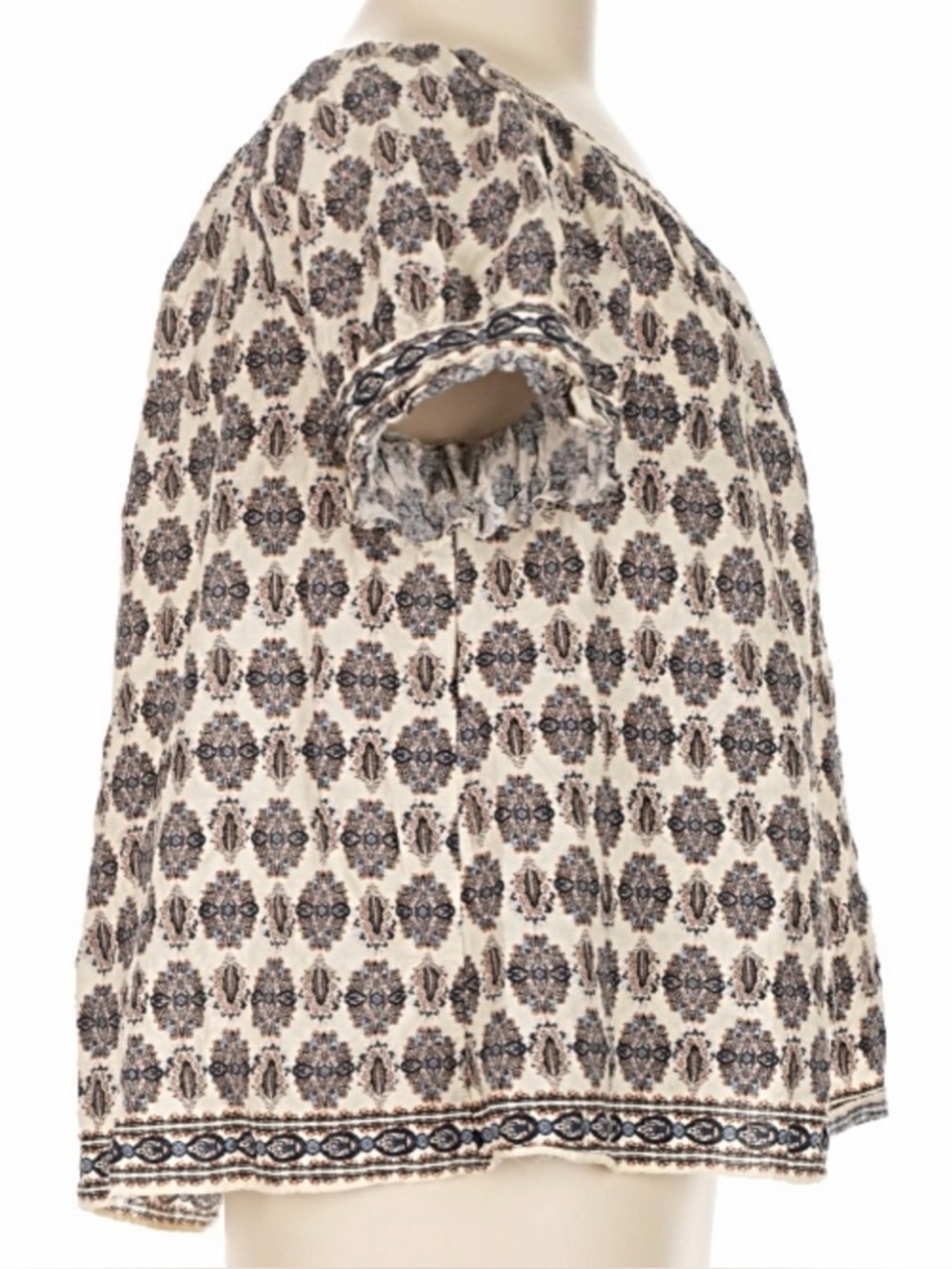Max Studio Boho Print Crop Top - Picture 3 of 8
